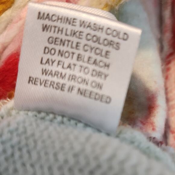 Dolled up Mint with Pastel Pinks and Yellow Sweater Size Large - Picture 9 of 9